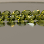 Natural peridot set, total weight 27.5 carat (20 stones), pear cut, yellow green color, untreated, loose gemstones, dimensions 8 × 5.9–6.1 × 3.5–3.9 mm, ideal for fine jewelry.