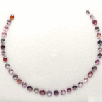Multicolored Spinel Necklace Set with 34 natural spinels totaling 30 carats in oval cut