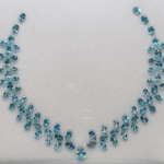 Blue Zircon Necklace Set Neon Blue - High Carat Gemstone Jewelry