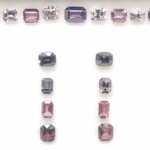 Multicolored Spinel set Stone Bracelet and Earrings Set with 21 natural spinels totaling 16 carats in octagon cut