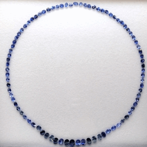 Cornflower Blue Sapphire Necklace Jewelry Set 85 Oval-Cut Sapphires 40 Carats Luxury Jewelry