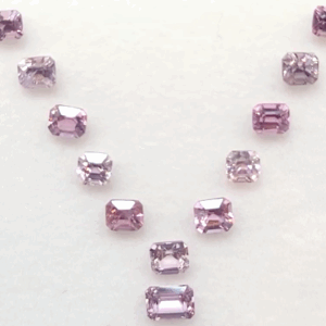 Pink and Light Pink Spinel stone Bracelet Set with 12 natural spinels totaling 10.3 carats in octagon cut