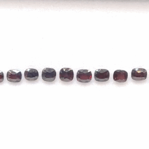 Deep Red Spinel Bracelet Set with 12 natural spinels totaling 9 carats in cushion cut