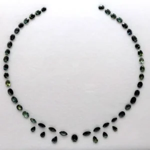 SAPPHIRE JEWELRY NECKLACE SET 30 CT (R445MKG5)